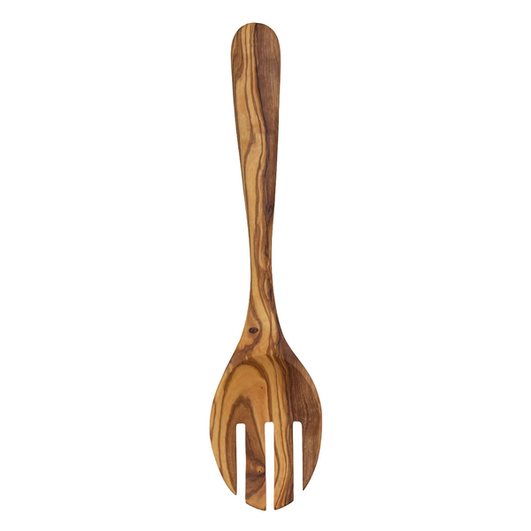 Serviergabel "Plaisir" oval - handgefertigt & ergonomisch aus Olivenholz