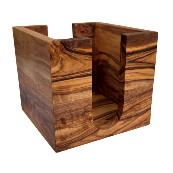 Zettelbox "My Office" Notitzpapier Halter 11,2x11,2x10 cm aus Olivenholz