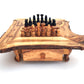 Schachspiel rustikal, Schachtisch Gr. S inkl. 32er Schachfiguren