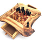 Schachspiel rustikal, Schachtisch Gr. S inkl. 32er Schachfiguren