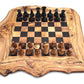 Exklusive medina mood Schachspiel rustikal, Schachbrett Gr. wählbar M/L/XL inkl. Schachfiguren
