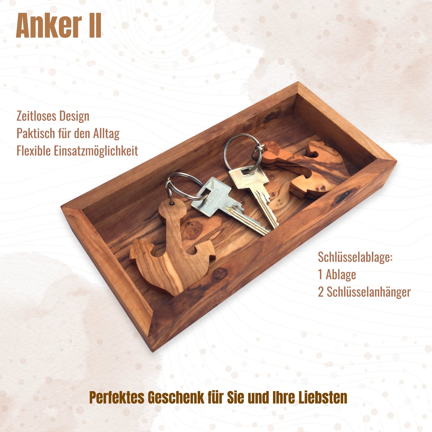 Schlüsselablage inklusive Schlüsselanhänger ANKER