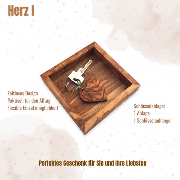 Schlüsselablage inklusive Schlüsselanhänger HERZ