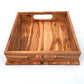Serviertablett mit 2 Griffe quadratisch