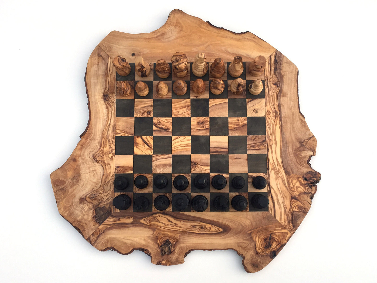 Schachspiel rustikal, Schachbrett Gr. XL inkl. Schachfiguren
