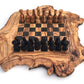 Schachspiel rustikal, Schachbrett Gr. L inkl. Schachfiguren