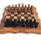 Schachspiel abgerundete Kante, Schachbrett Gr. L inkl. 32 Schachfiguren