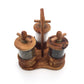 Pfeffermühle, Salzmühle, und Kräutermühle mit Halterung 4-tlg.