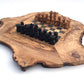 Schachspiel rustikal, Schachbrett Gr. S inkl. Schachfiguren