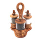 Pfeffermühle, Salzmühle, und Kräutermühle mit Halterung 4-tlg.