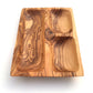 Teller 3 Fächer ca. 20 x 15 cm Rechteckig