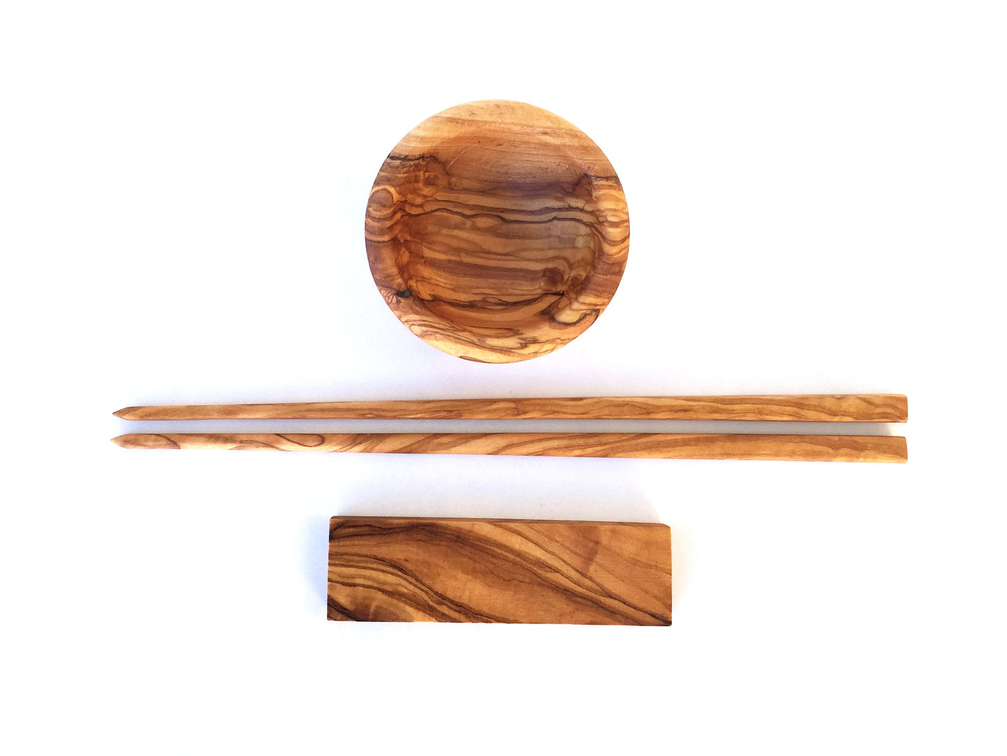 Sushi Essstäbchen 27 cm, Set wählbar, Chopsticks, handgefertigt aus Olivenholz