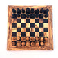 Schachspiel gerade Kante, Schachbrett Gr. L inkl. 32 Schachfiguren