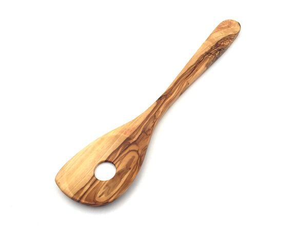 Kochlöffel spitzförmig gelocht breiter Griff Länge 25/30/35 cm