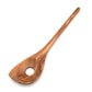 Kochlöffel spitzförmig, gelocht, runder Griff 25/30/35 cm